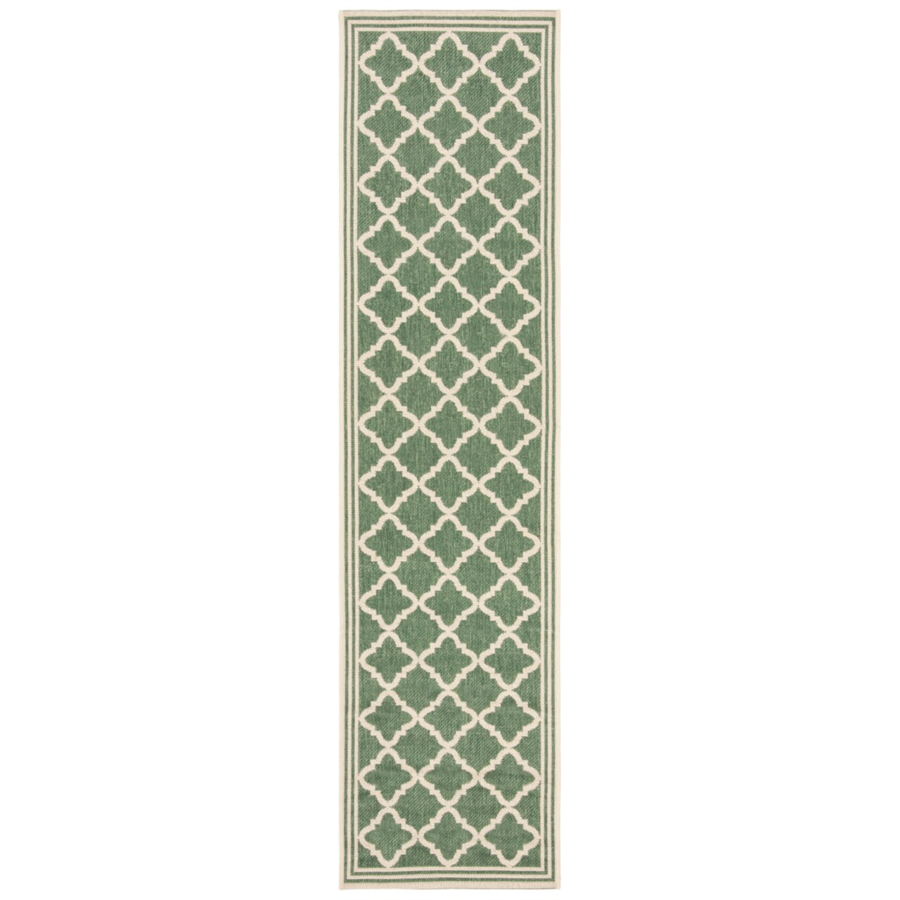 Safavieh Indoor Outdoor BHS121Y Beach House Green / Creme Rug